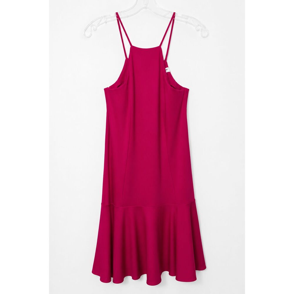 Amanda Uprichard Women Thin Strap Racer Back Ruffle Bottom Mini Dress SZ S NWOT
